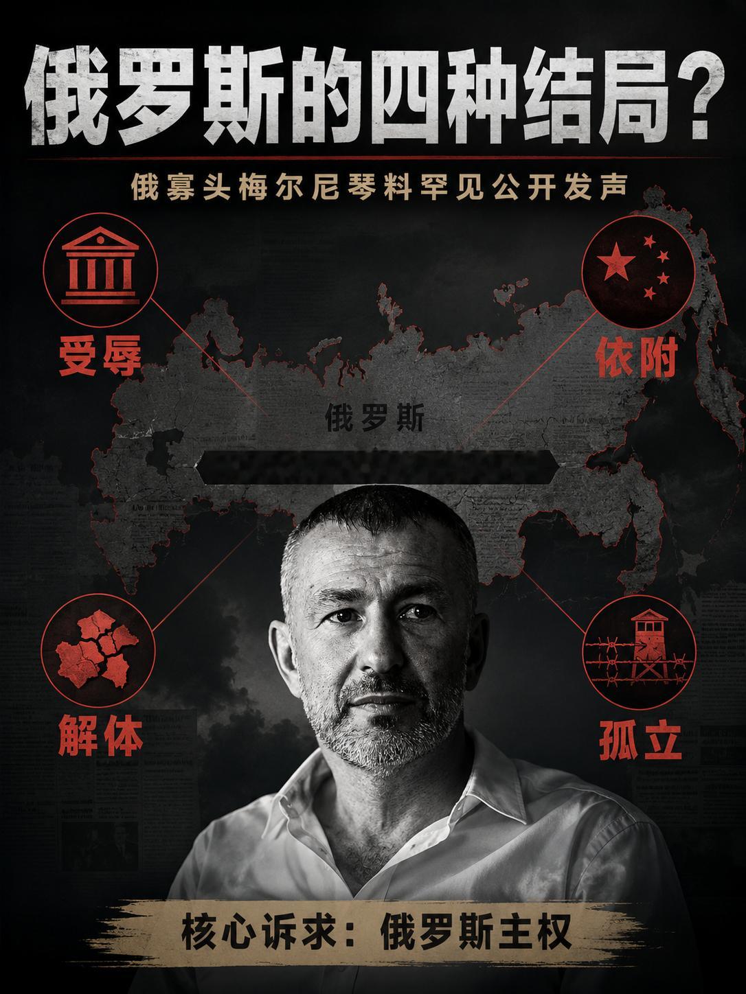 俄寡头梅尔尼琴科罕见发声:警告俄罗斯恐面临"四种绝望结局"俄罗斯化工巨头欧洲化工