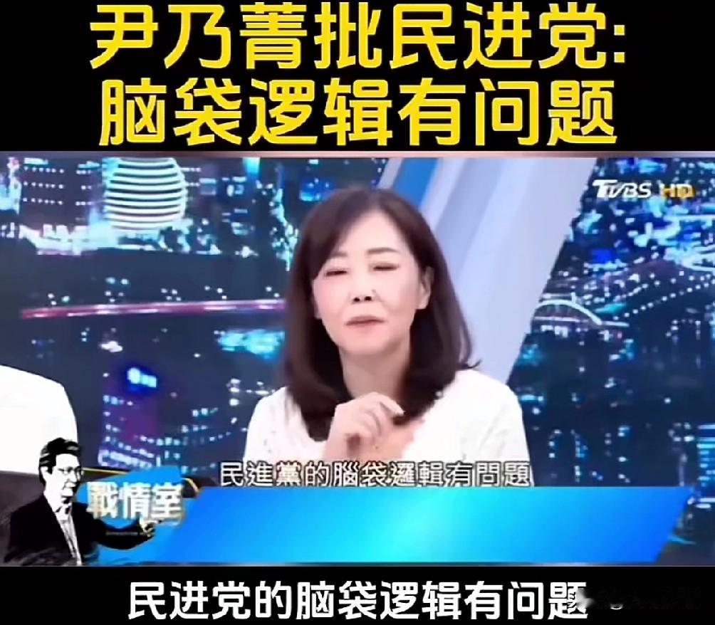 尹乃菁怼的民进党发言人无言以对！尹乃菁称：民进党脑袋逻辑有问题，世界