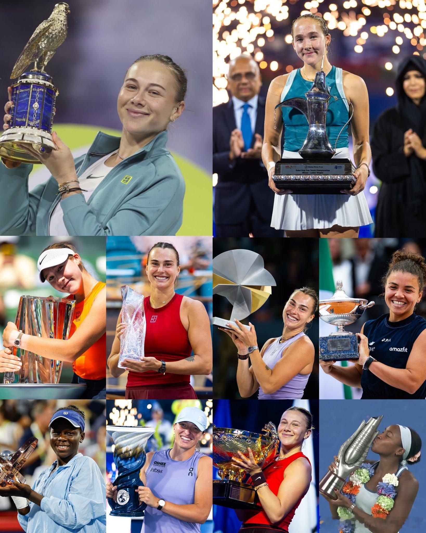 2025大师赛和WTA1000赛事冠军🏆一览除了男子的巴黎大师赛，其他冠军都已