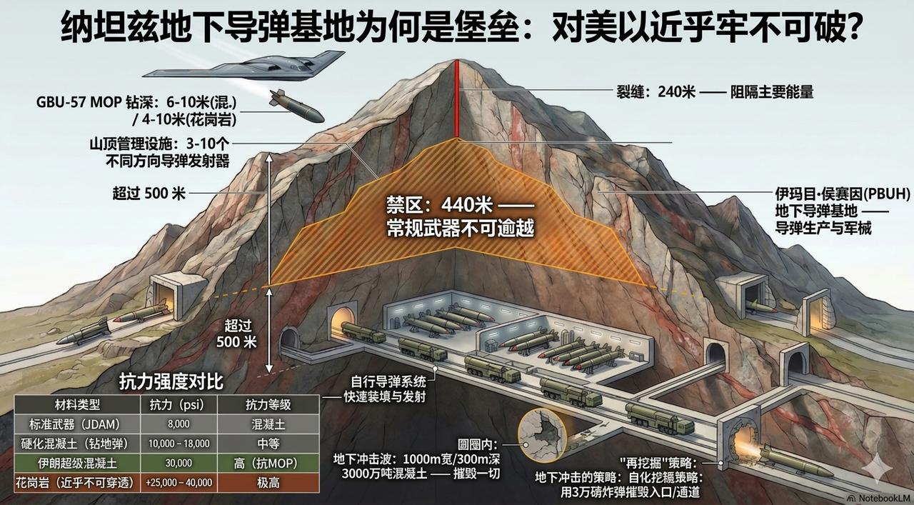伊朗修建了位于地下500米的隧道，并将其称为“导弹地铁系统”。地下导弹城