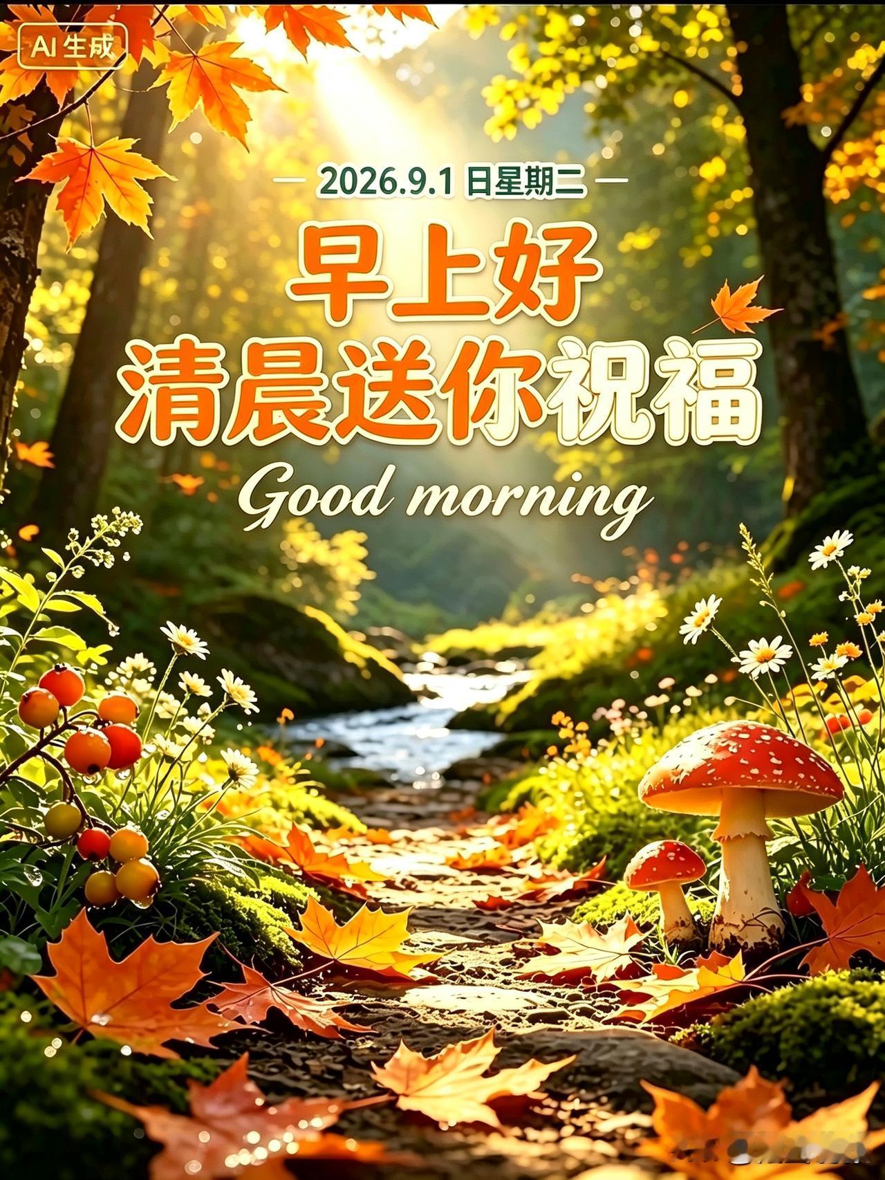周一的秋光还未走远，转眼迎来崭新周二。秋风徐徐，晨光正好，褪去假日的松弛，收拾