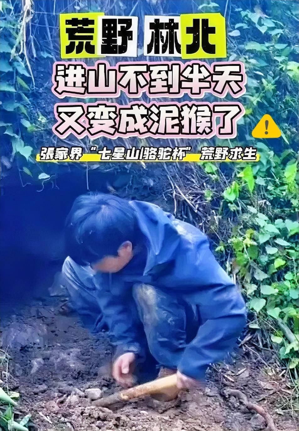 不得不说，荒野林北真是个聪明人！第一天刚进山不找食物不生火，直奔主题挖洞当住所