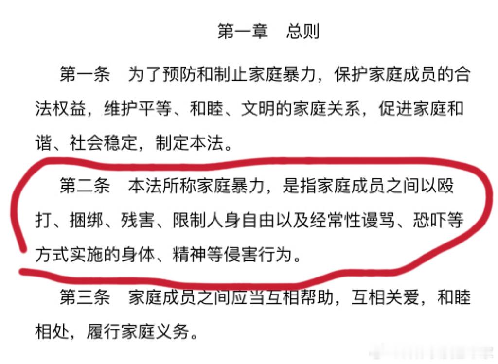 你们知道家暴的规定有多严格吗？殴打、捆绑、残害、限制人身自由，或者是经常性谩骂、