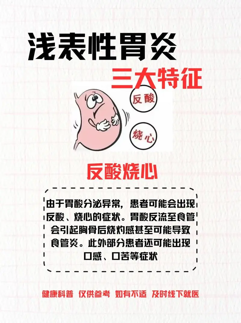 浅表性胃炎三大特征你知道吗？