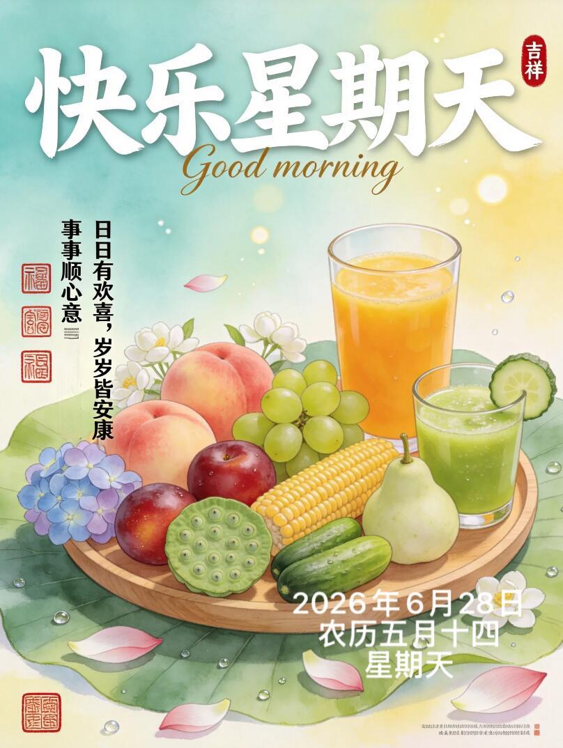2026.6.28周日早安祝福图片壁纸拿图吱一声噢～
