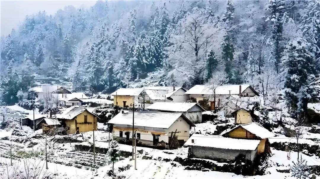 七律·山村雪后景