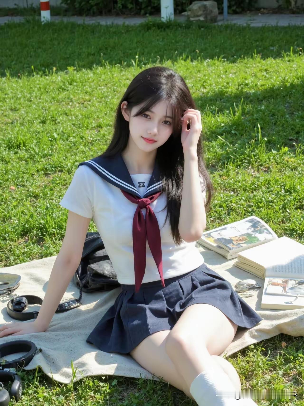 夏日野餐，少女心满满的海边校服风🌊📚做瑜伽对人真的有好处吗如何驾驭毛衣外穿