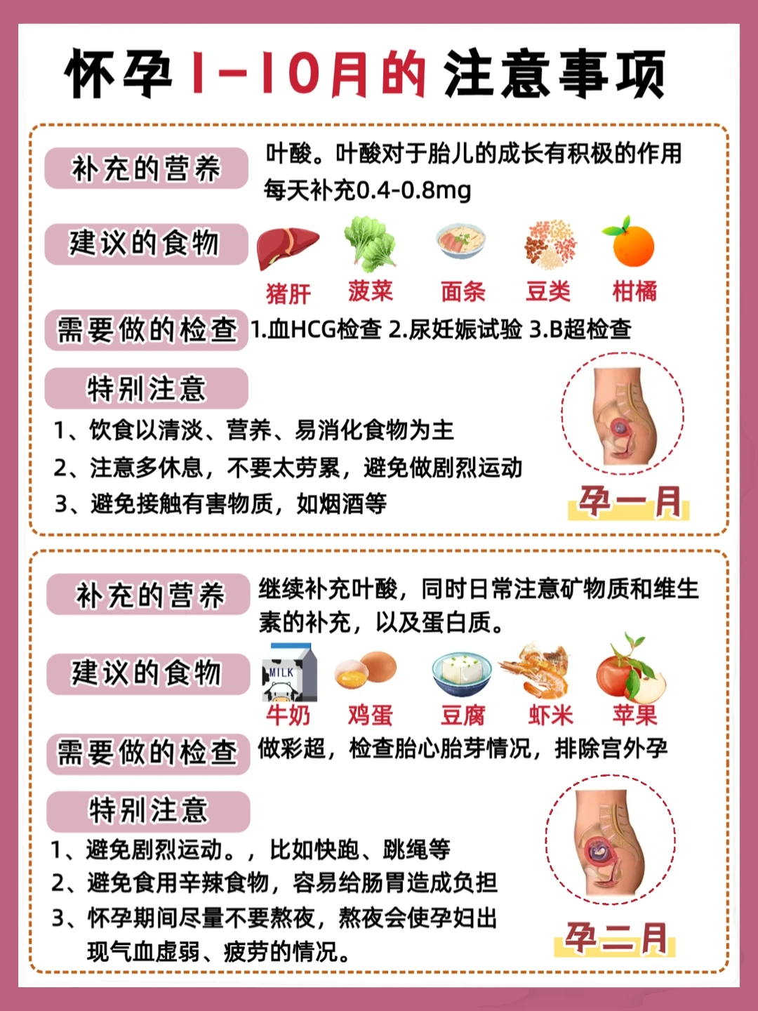 怀孕1-10月超全攻略，孕妈照着养胎不踩坑
