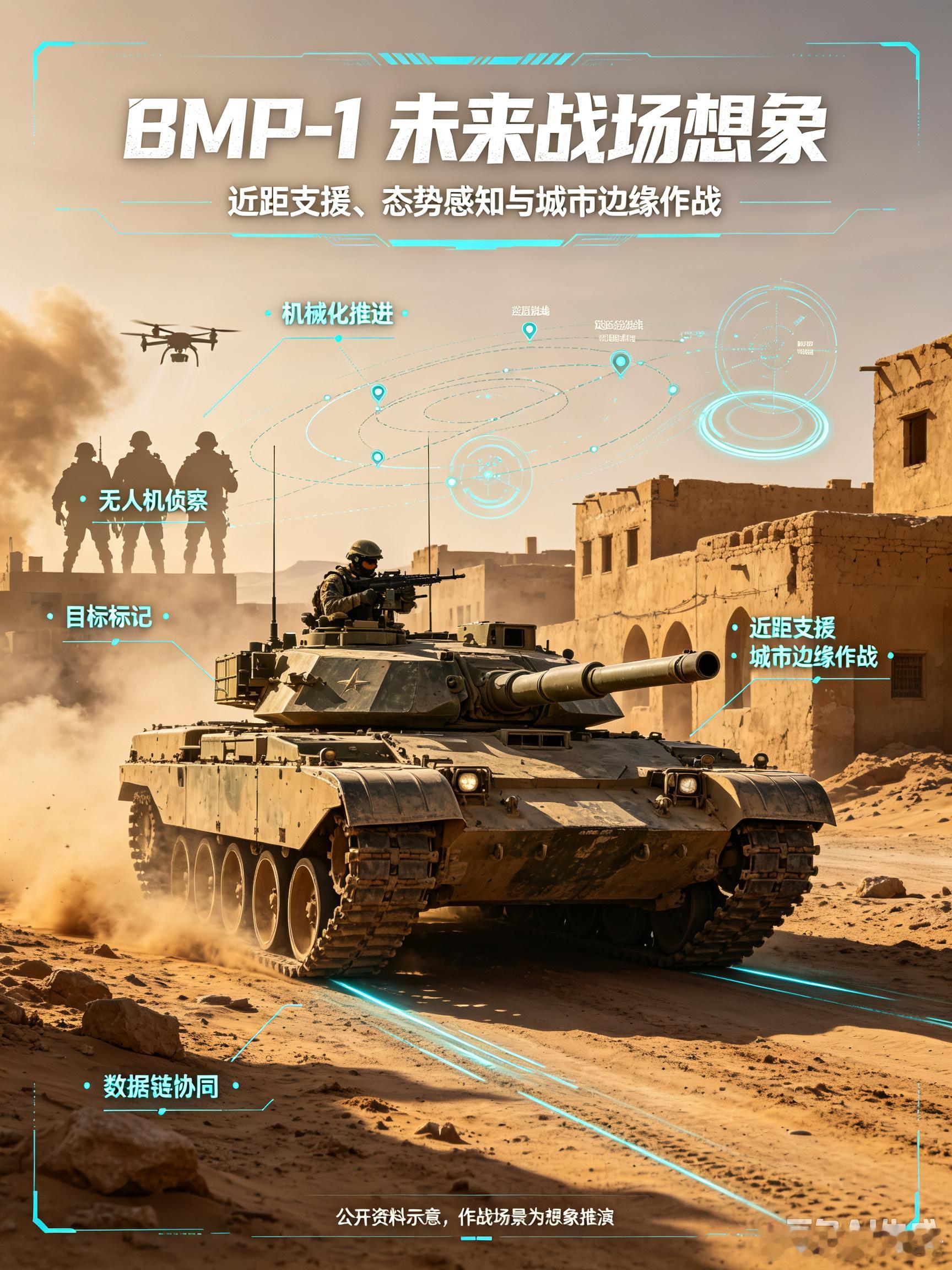 伊拉克🇮🇶BMP‑1苏制机械化步兵战车解析⬩基础参数战斗全重约13吨，乘员