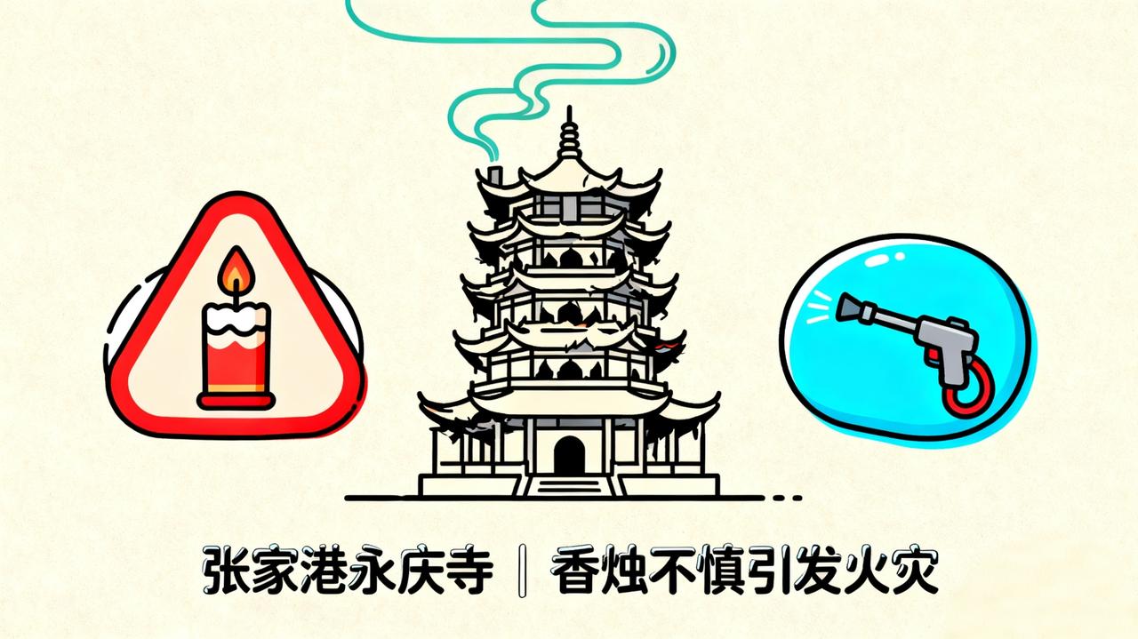 张家港永庆寺文昌阁失火，不是线路老化隐患，也不是人为故意纵火，而是游客一时疏忽引