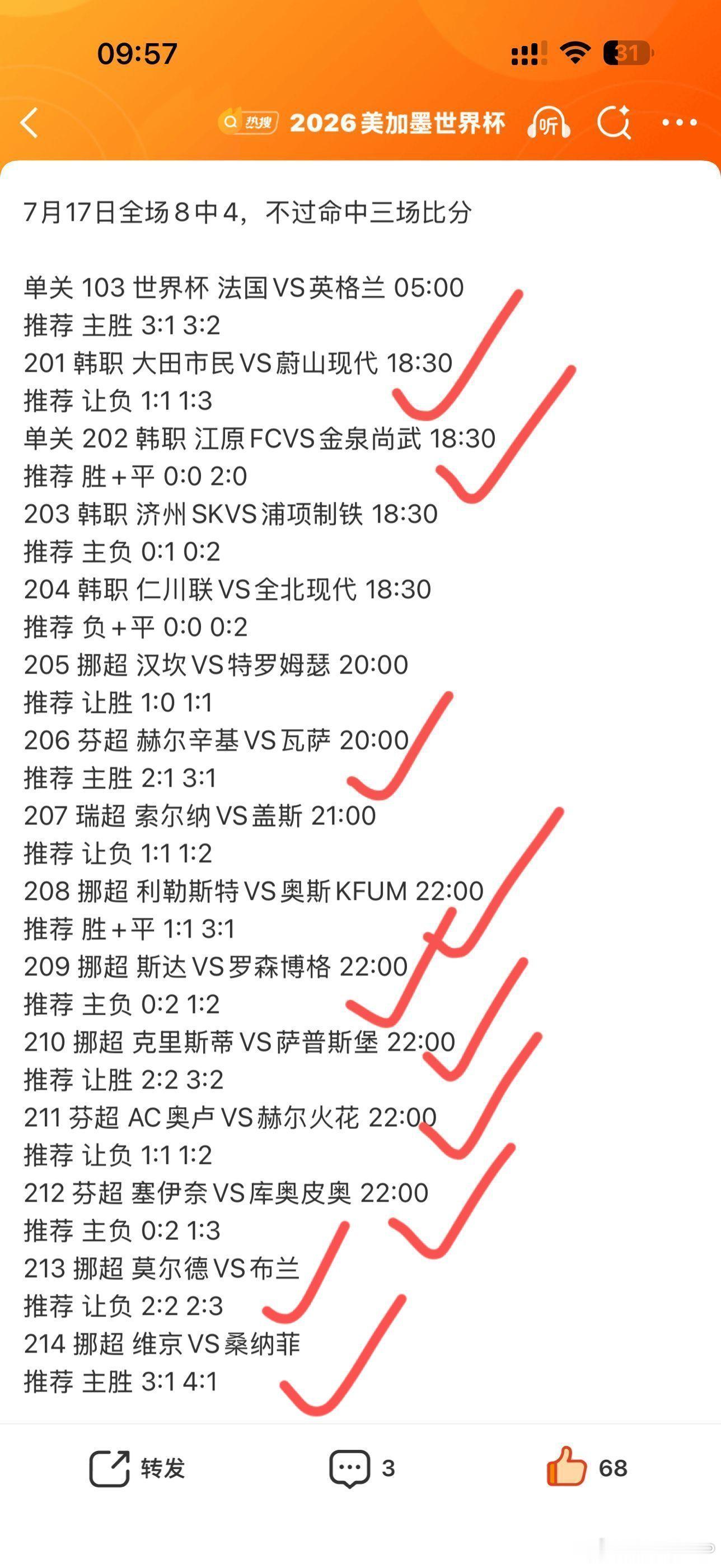7月18日全场15中10世界杯