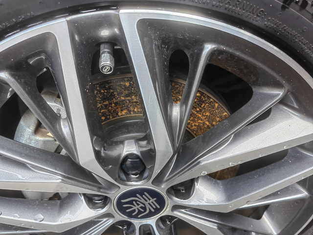 比亚迪秦plus车子就放了一晚停车场，轮毂子就生锈了，比亚迪这质控堪忧啊