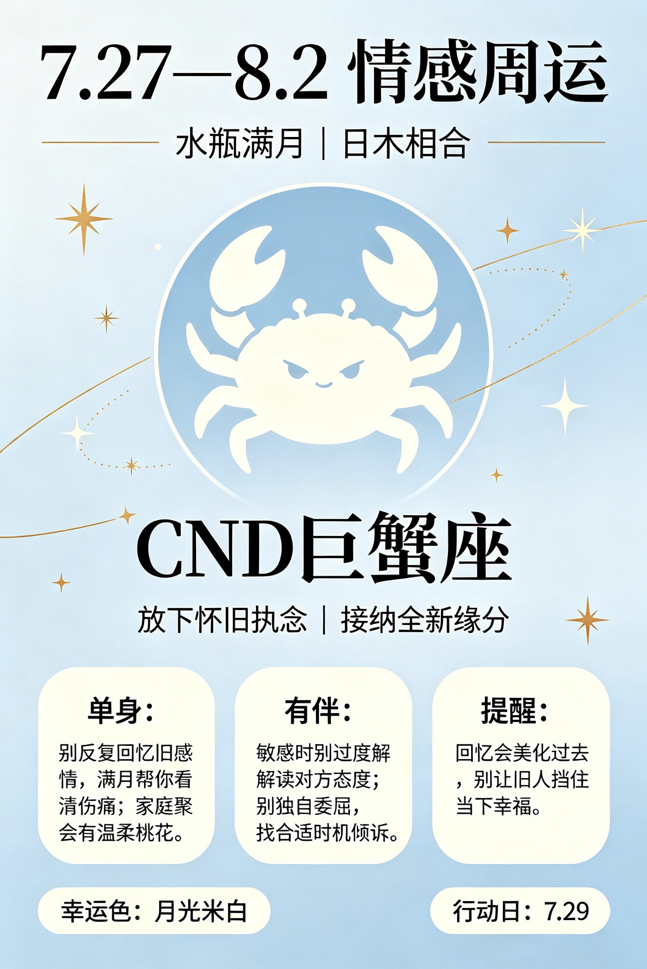 本周（7.27-8.2）十二星座情感一周运势十二星座一周注意事项十二星座周运