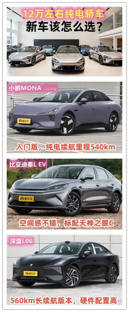 12万左右，踏实耐用的纯电轿车，如何选择？这个价位用户选择比较多的就是长续航，配