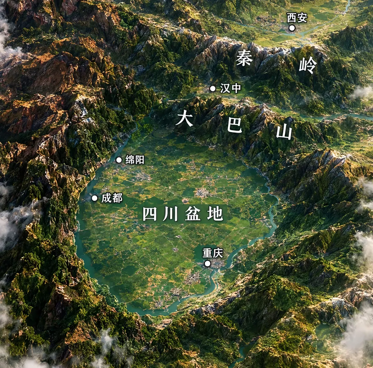 四川只能守住基本地盘，不能向外发展地盘。孔明就是实例，本身只能作小国寡民，但孔明非要逆天而行，被迫以
