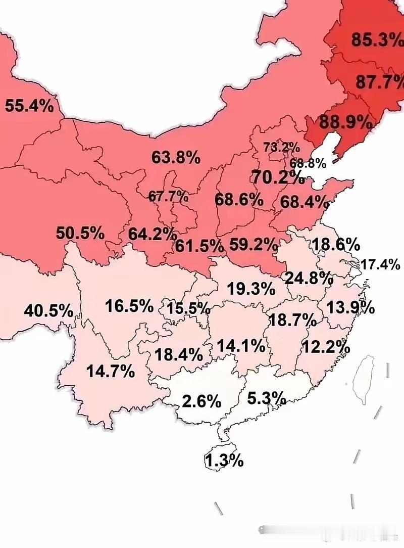 全国各省央视春晚收视率排名：辽宁：88.9%吉林：87.7%黑龙江：85.