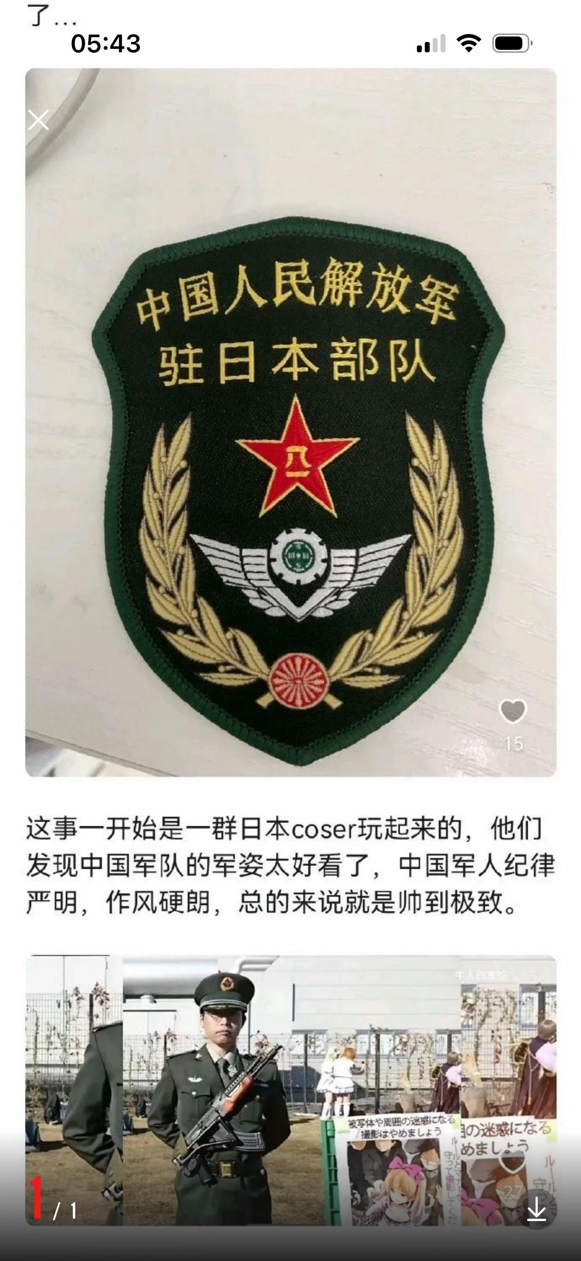 日本人民欢迎解放军驻日维和！