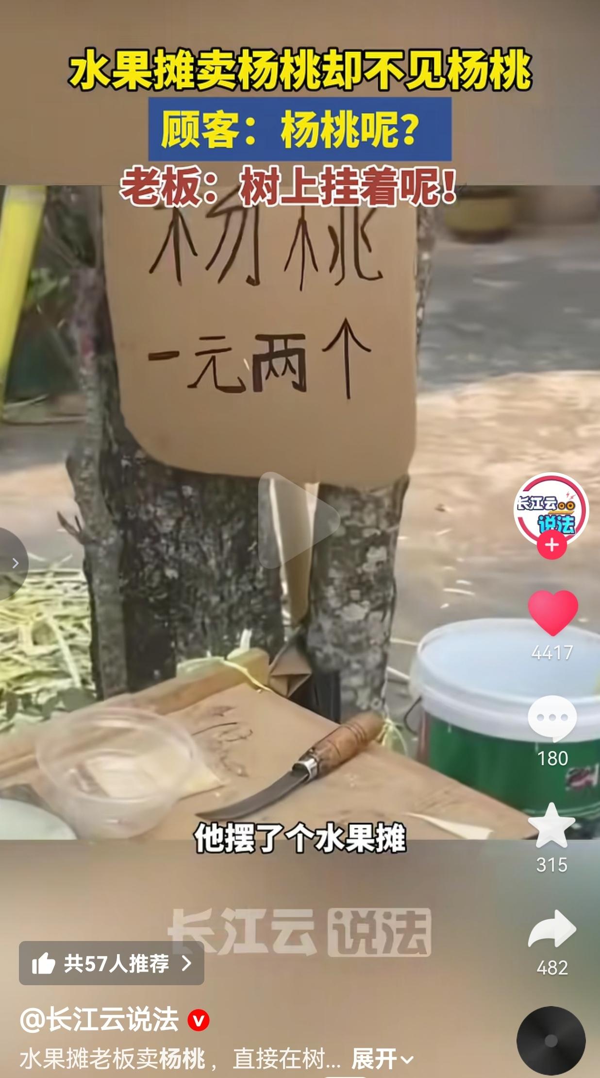 真的是商业鬼才！云南西双版纳一个水果摊，牌子上明明白白写着“杨桃一元两个”。