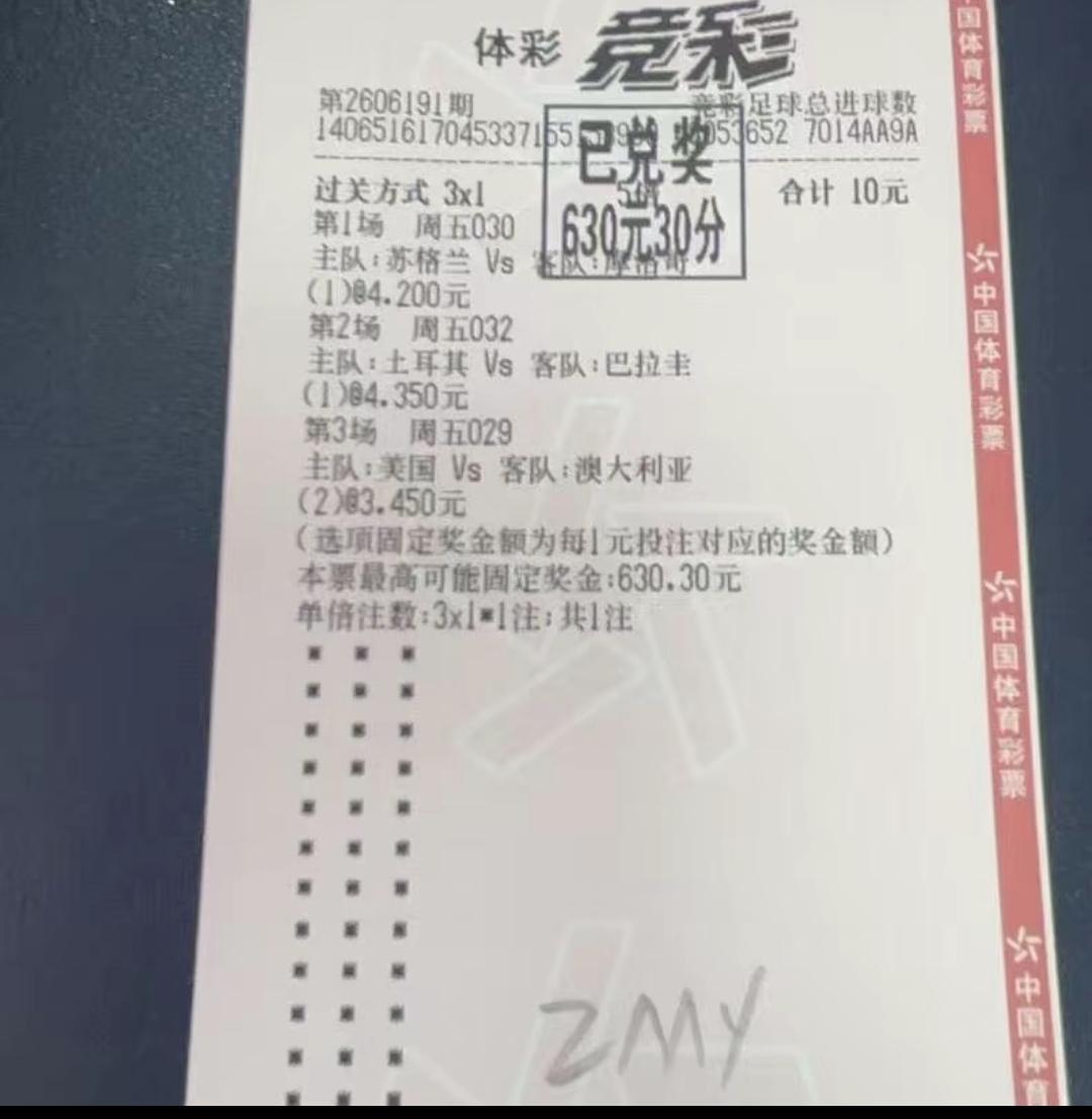 10块钱中得630元！这个选择的角度太刁钻了！猜足球的进球数也是不错的选择，