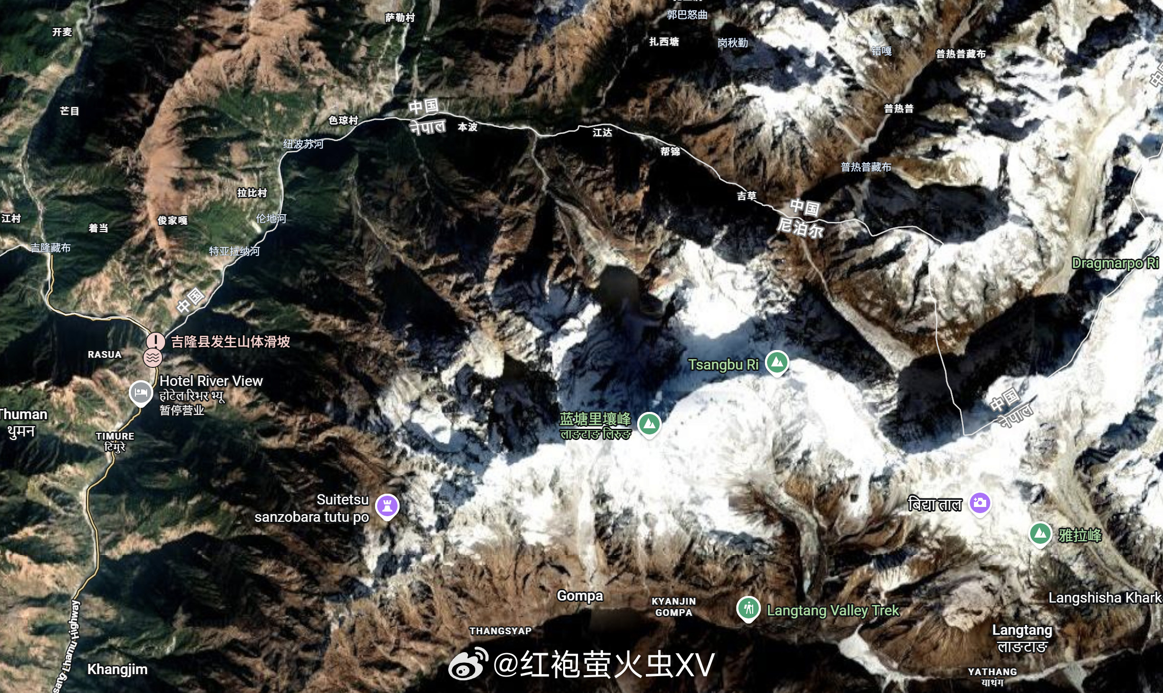 NYT：科学家初步分析卫星图像后认为，周三尼泊尔的致命洪水至少部分是由一块巨大冰