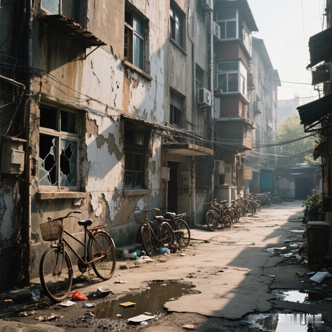 为什么要住好房子？因为完全两个世界。今天遇到的住在市中心的老破小。停车位上被