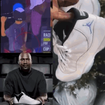 一段迈克尔·乔丹在戴通纳500赛车比赛中与小男孩互动的视频在网上疯传后，一名男子