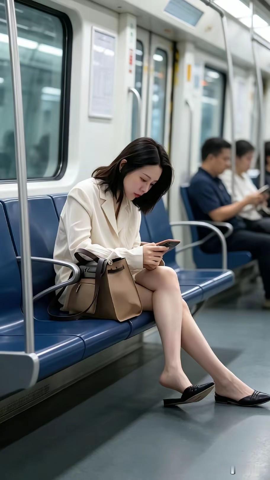 留意到一个有趣现象：不少女生坐下后，喜欢把高跟鞋挂在脚尖。这是什么缘故？欢迎一起