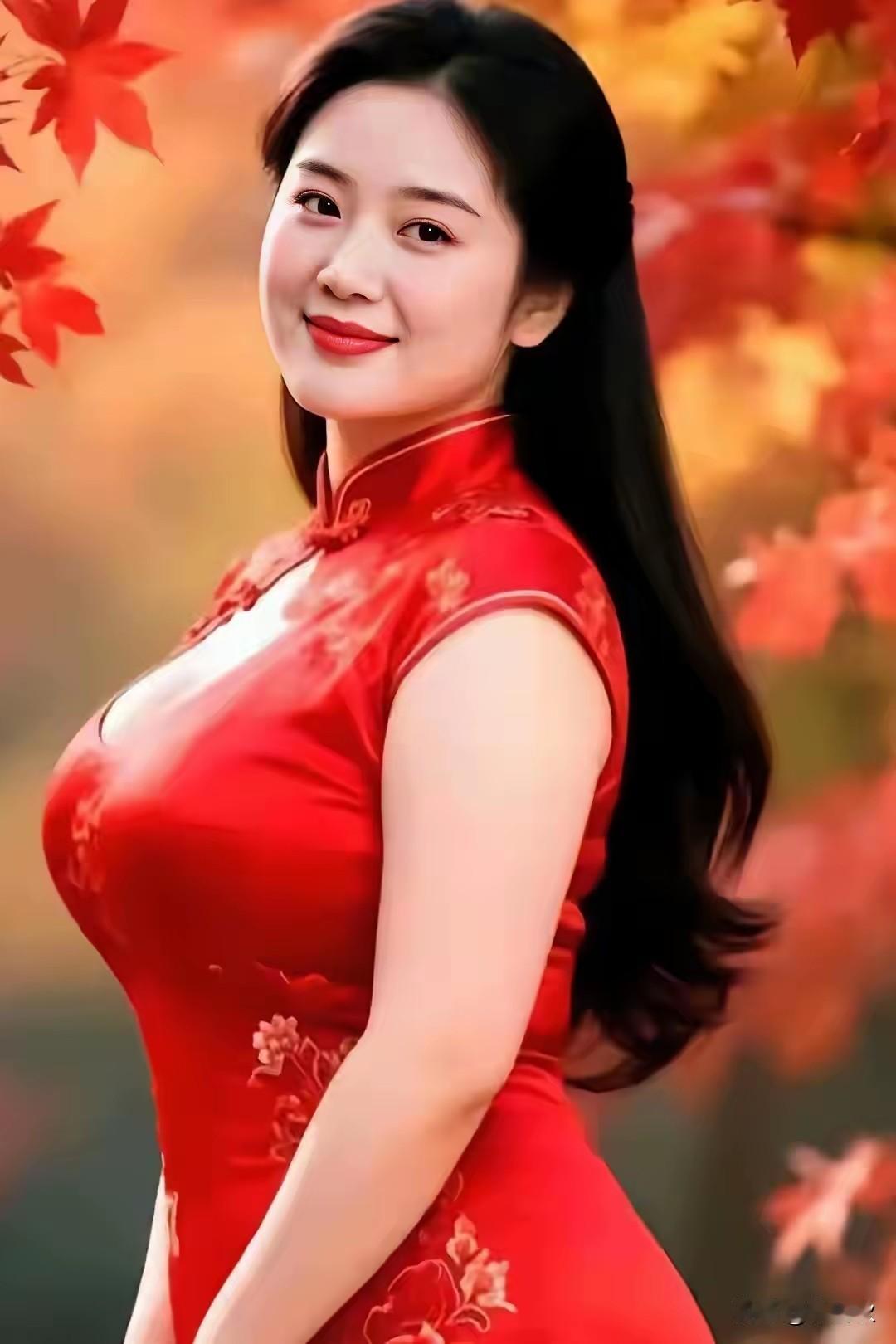 丰腴高雅爱缠绵，雍容大方展娇颜。风韵迷人夫君爱，和睦家庭妻更贤。