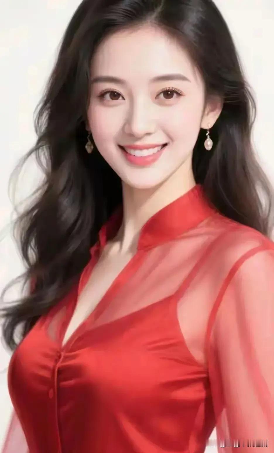 红衣美人笑，如画入诗篇。什么样的穿搭可以成为气质女神?优雅红衣，温柔微笑，完美