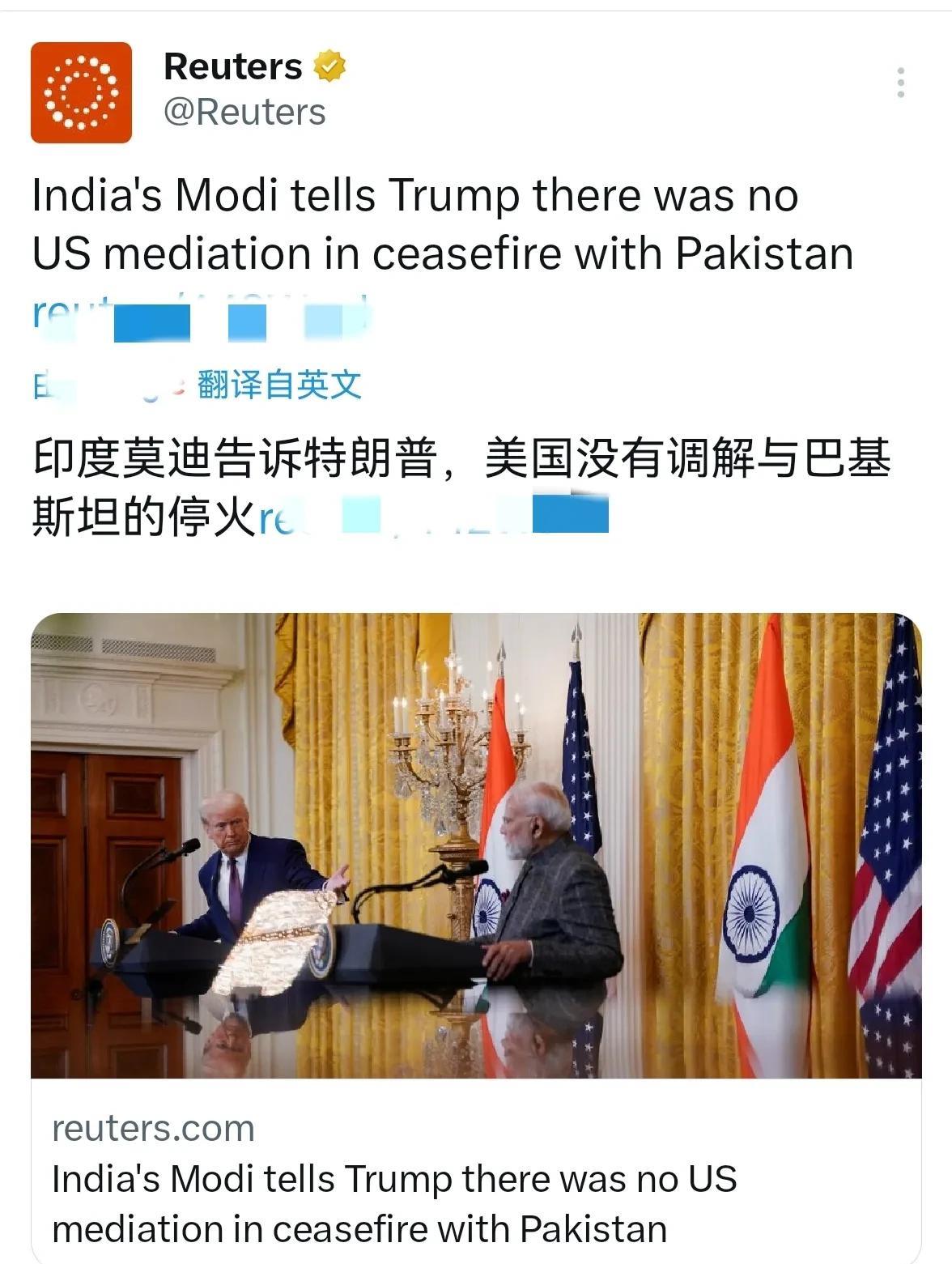 不是吧都过去两月了，莫迪还在对这事儿耿耿于怀。当时的印巴冲突，双方突然就不打了