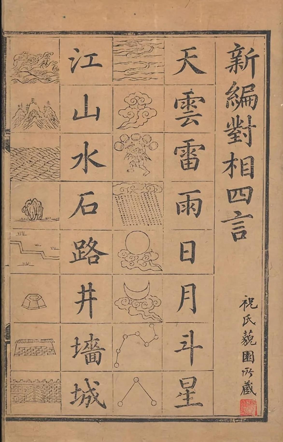 明朝的国民识字率究竟有多高。这是600年前的明朝儿童的识字启蒙课本《新编相对四