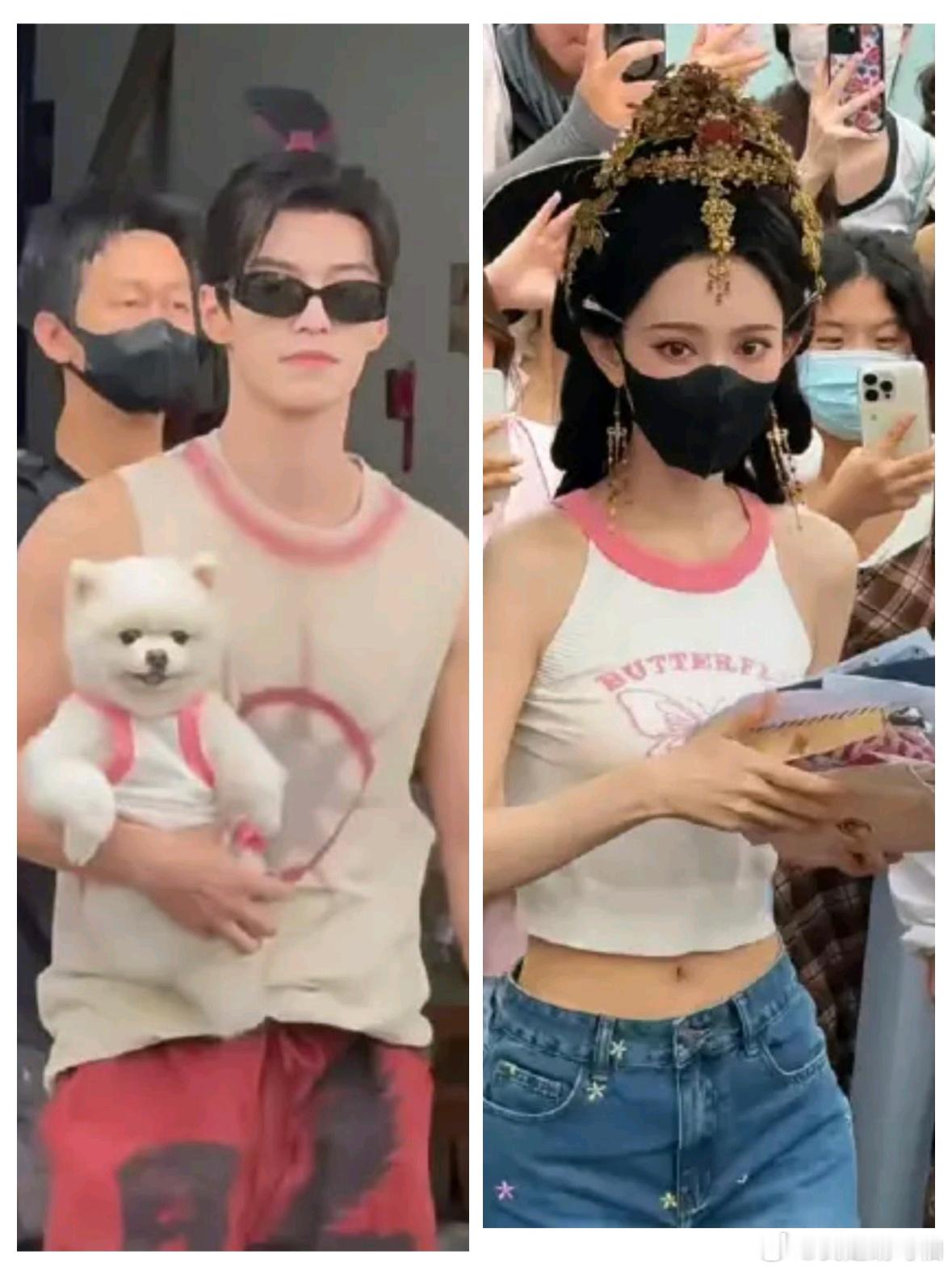 哈哈哈受不了巧克力傲娇的小表情好像在说：康康我和豹豹猫猫的亲子装孟子义何与巧克力