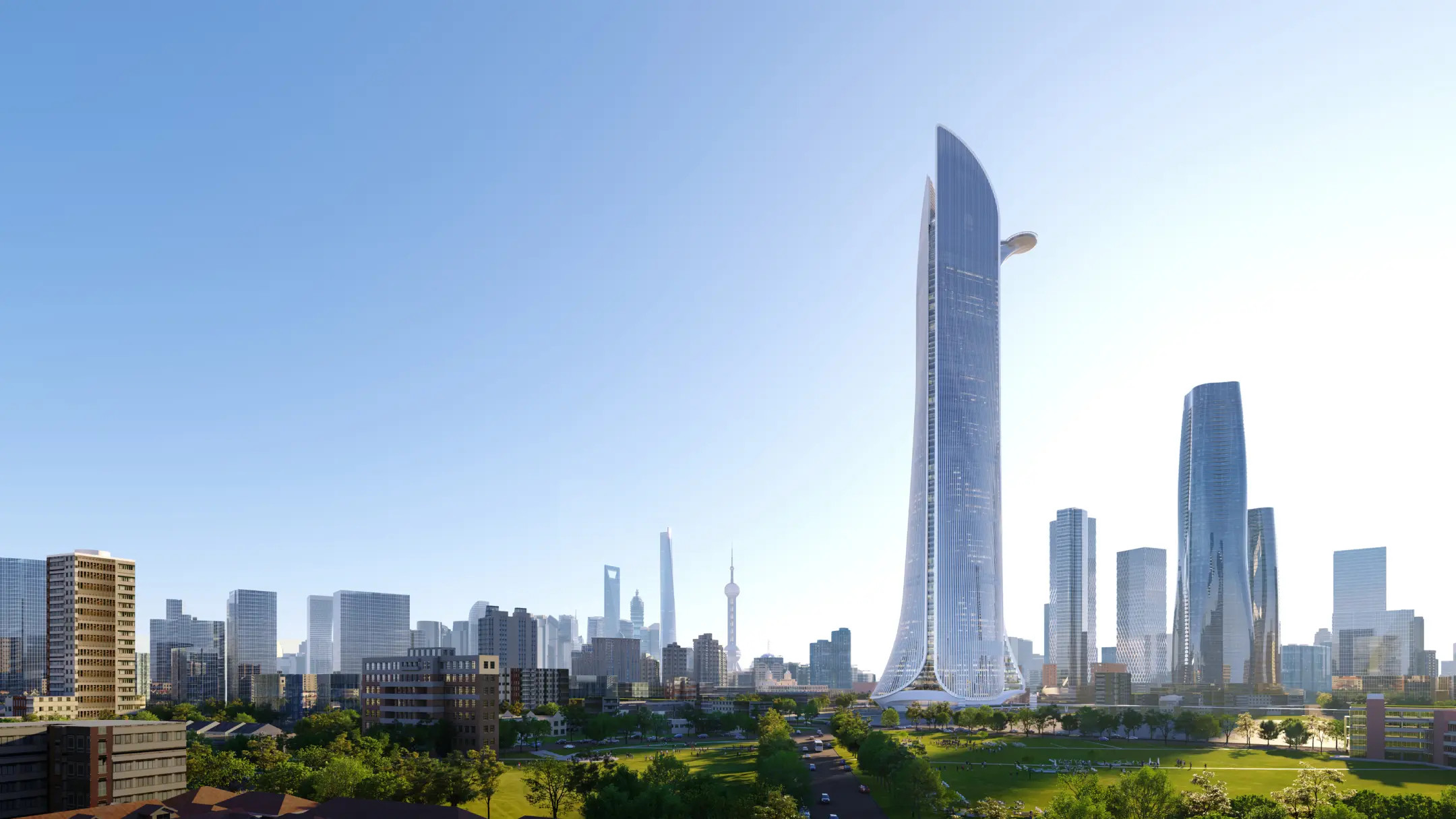 上海北外滩480米地标新照，这栋高楼建成了，上海的天际线会更加震撼。​​​