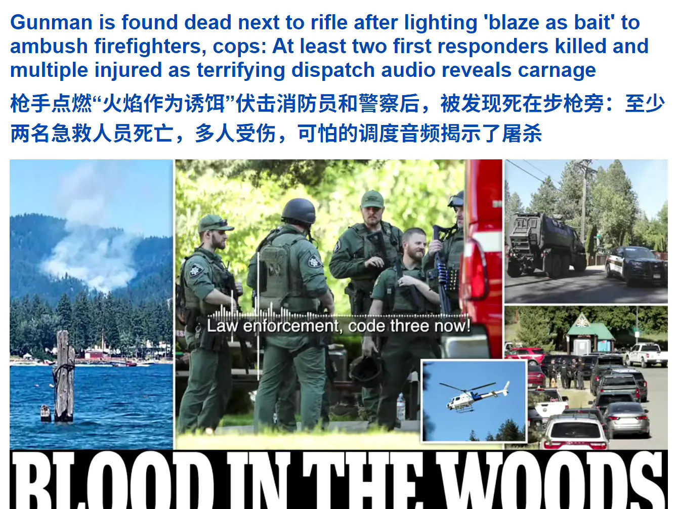 AI知识有期限，消防员救火遭伏击！这事儿太离谱了！美国爱