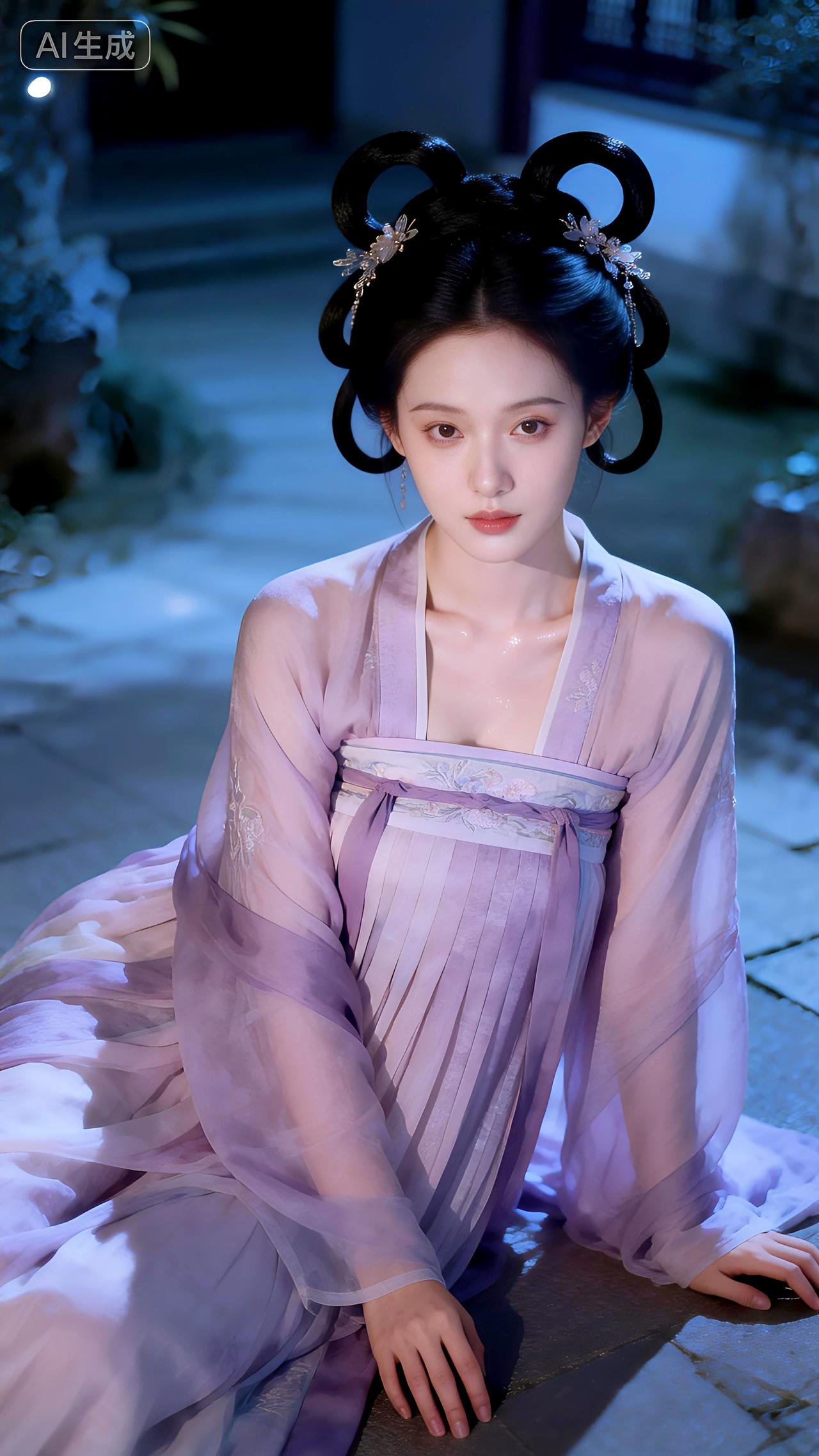 “月移花影上罗裙，双鬟如云立清辉。”这诗句一下就把古风的唯美浪漫勾勒出来了。豆