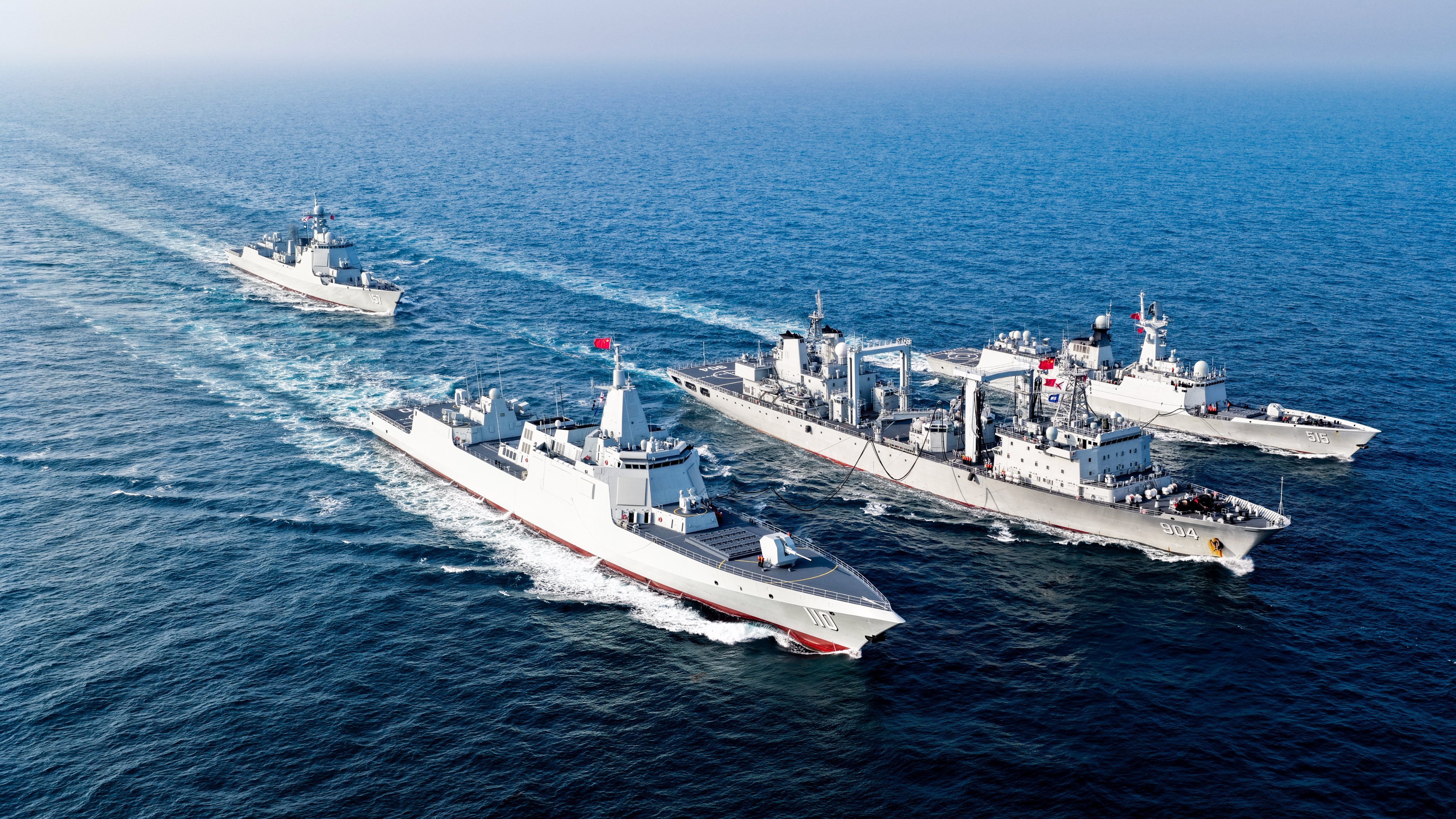 中国海军已下水驱逐舰一览图，总数量已达70艘、4704个垂发，还未实现“对美七