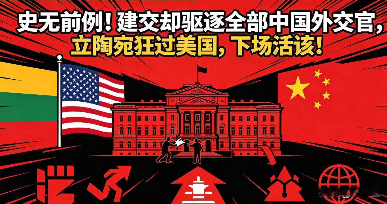 史无前例，立陶宛做出连美国都不敢的疯狂举动，直接驱逐全部中国外交官，全面禁止中