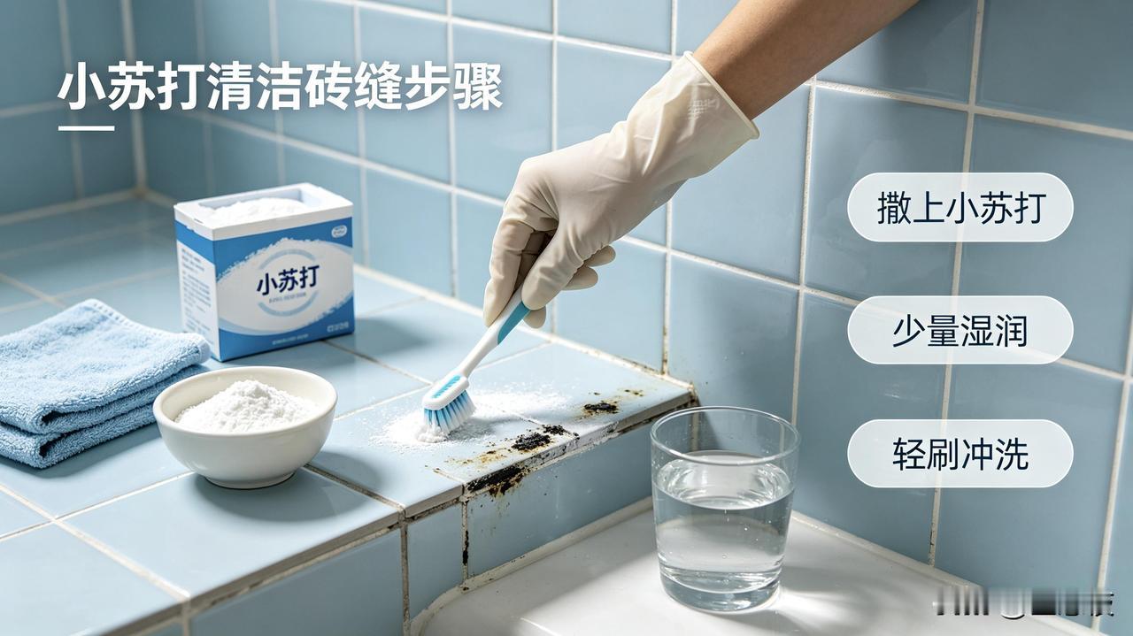 🧼厨房油污清洁1. 灶台、油烟机滤网：小苏打+温水调成糊状，涂抹在油污处