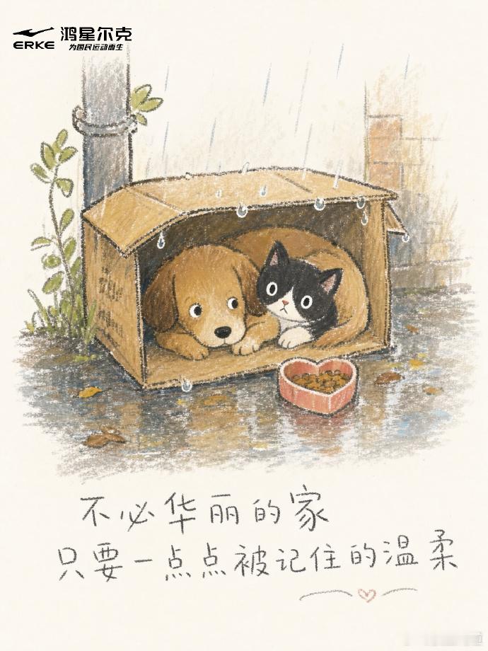 鸿星尔克官宣流浪猫狗守护计划前段时间有朋友去球馆打球，晚上出来后，走在暗堂里，一
