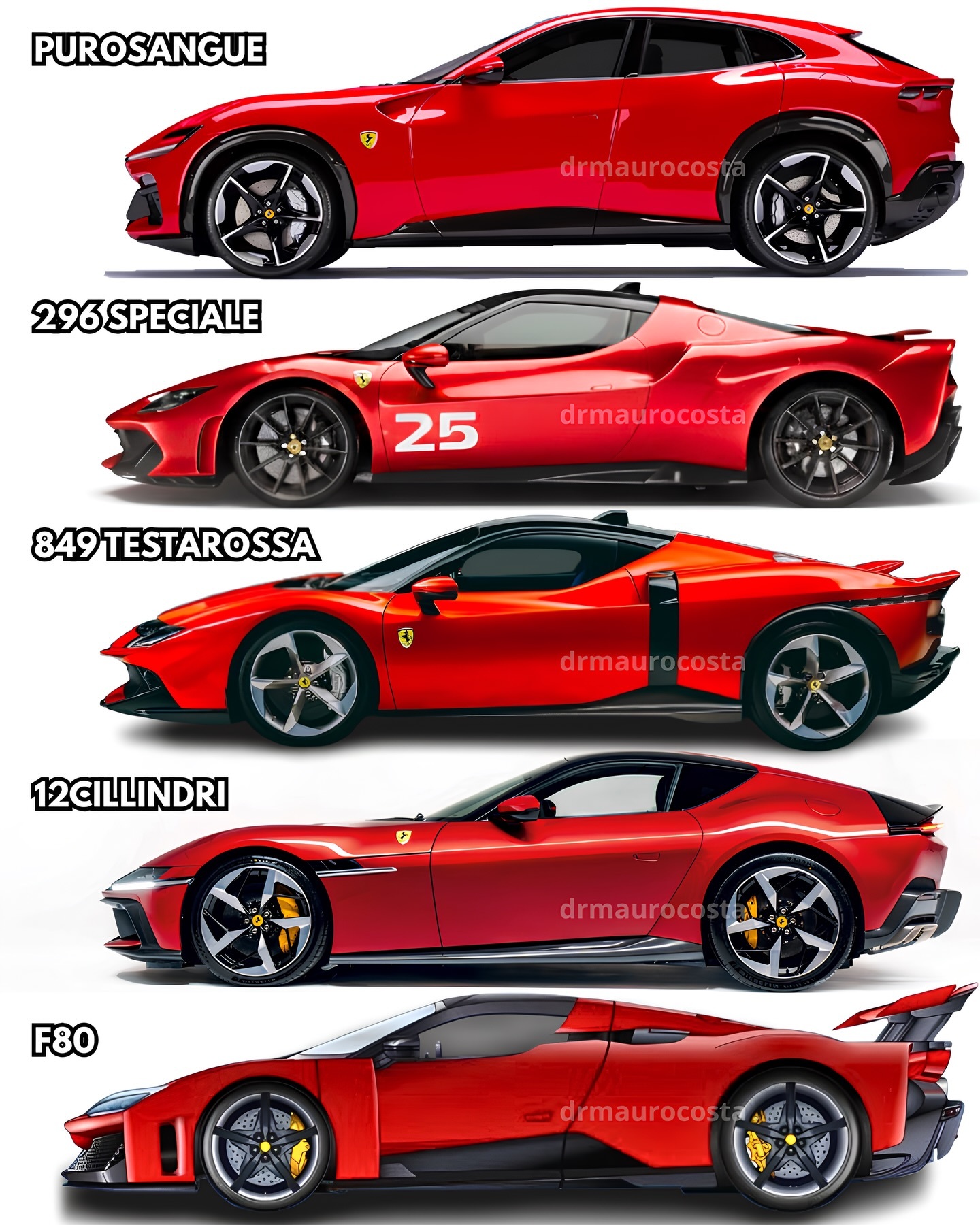 任何一个时期的法拉利阵容都是绝顶梦幻！