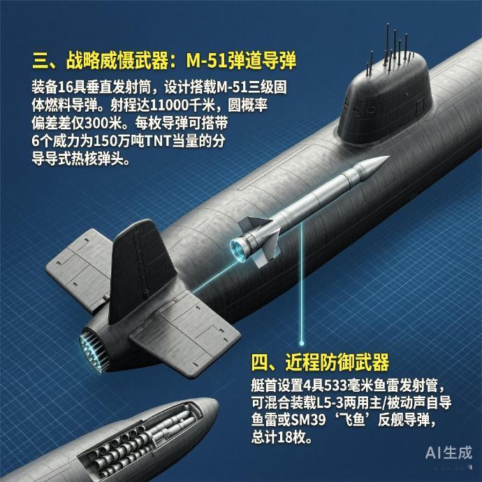 军事ai新视野法国“凯旋”级弹道导弹核潜艇“凯旋”（Triomphant）级潜