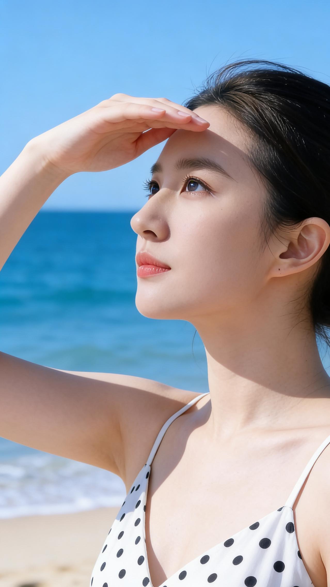 偶尔来海边晒晒太阳，才能更放松自己