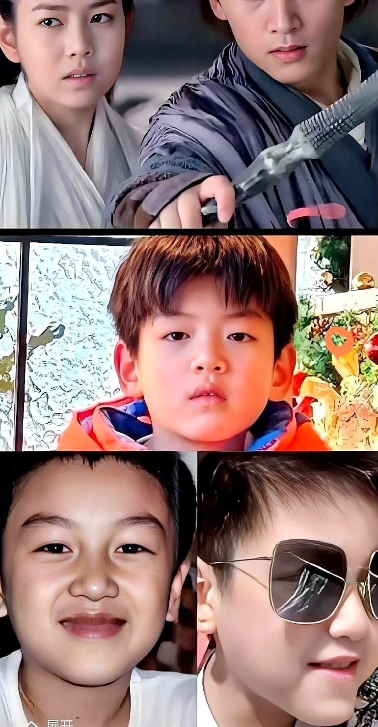 陈晓和陈妍希的儿子小星星，长得真是一点不差，基因在这方面太会玩了。9岁的小家