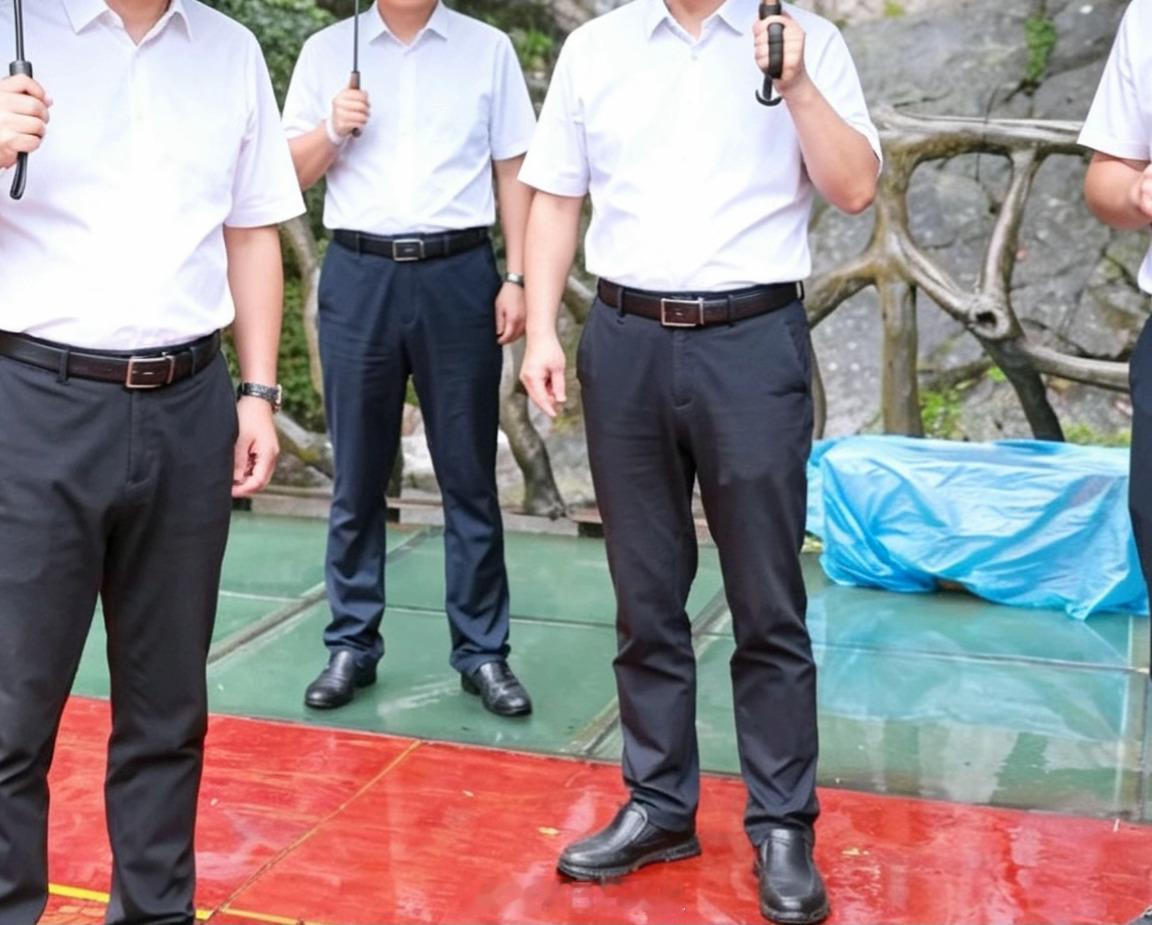翻到一张领导们的照片，发现他们都不喜欢穿系鞋带的皮鞋👞