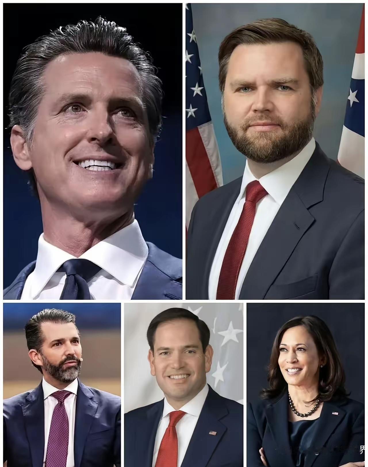 2028美总统大选预热赛直接卷起来了，五强候选人全是热门，但没一个正式官宣参选，