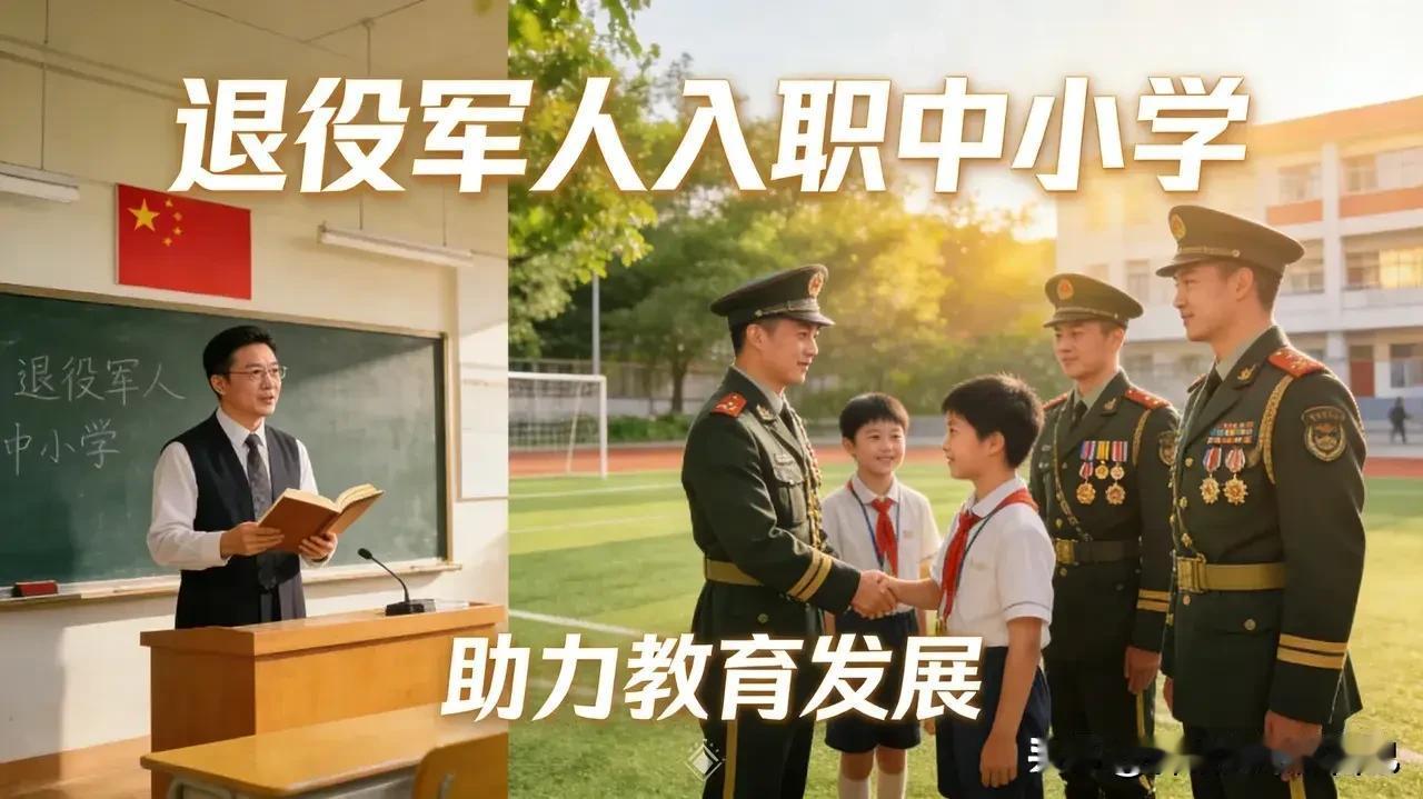 家长们快炸锅了！国家这波操作直接戳中咱心窝子！48万名退役军人要进中小学当