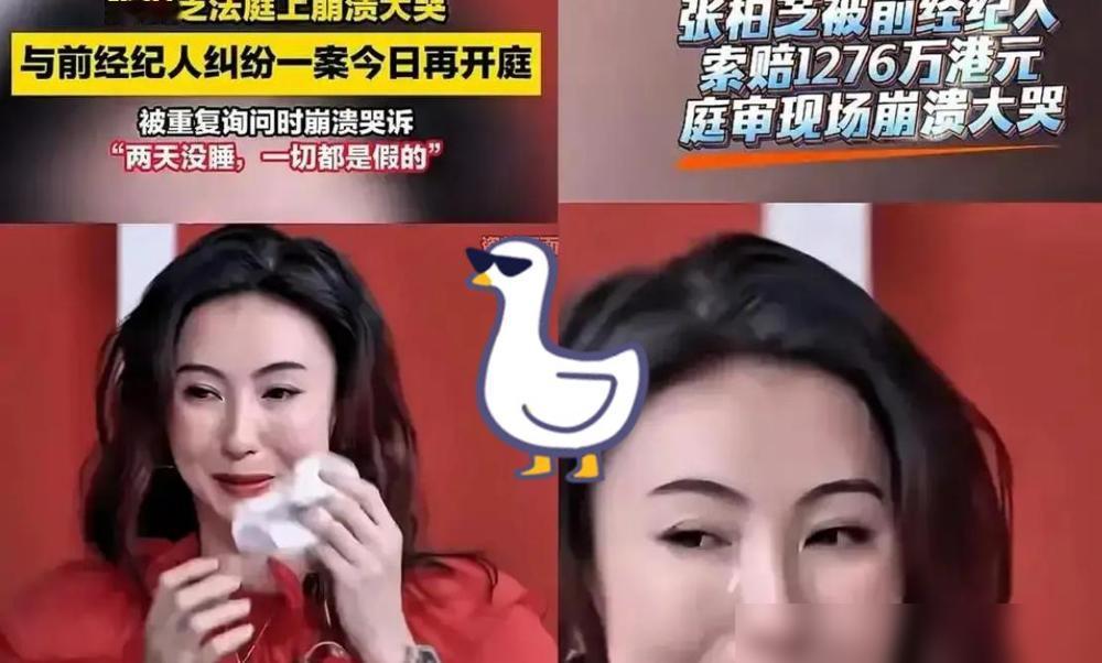 张柏芝当庭翻到第3页合同突然捂嘴落泪时，谢贤拄着拐杖堵在法院门口的一句话，直接把