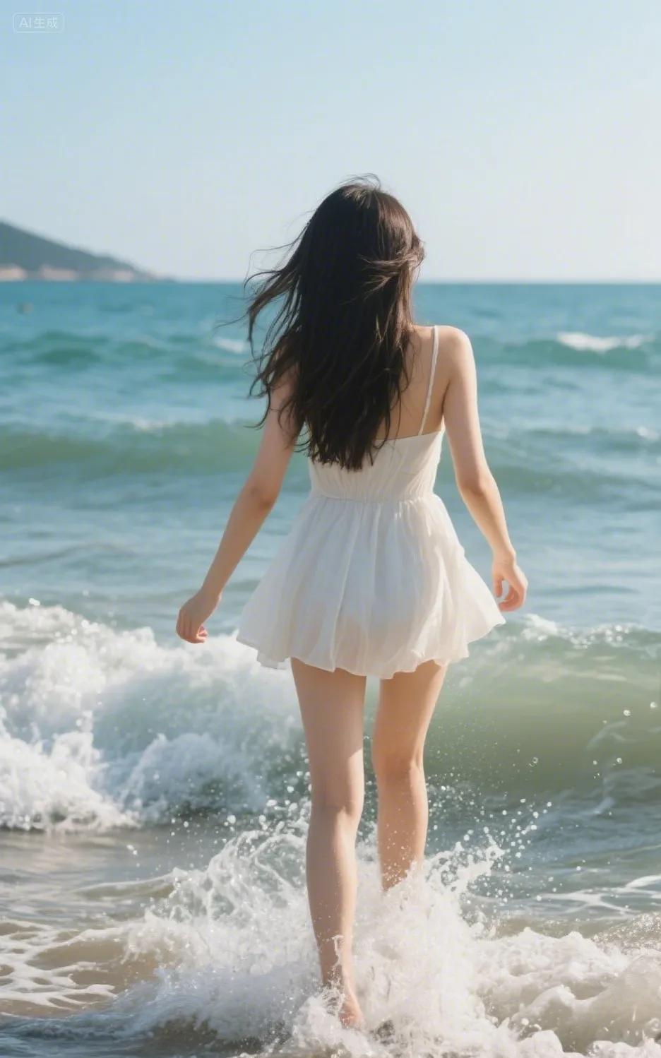 #有没有好看的海边图片#美女海边旅行