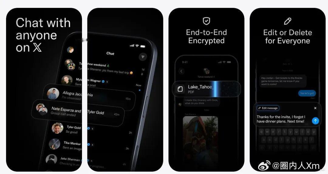 马斯克版微信马斯克版本微信来了，4.17号上线，中国区也能用。功能亮点1:它不