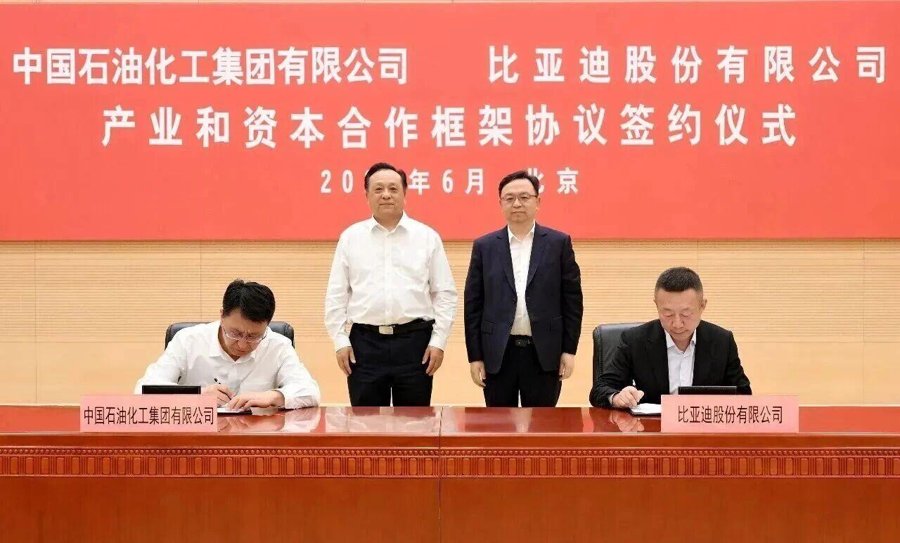 中石化牵手比亚迪！年底两万座闪充站稳了，加油顺便5分钟满电。作为一个开了三年新能